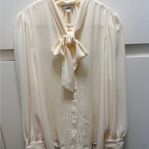 Express Cream Bow Blouse